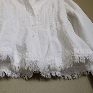Embroidered Peruvian Fringe Cotton Jacket